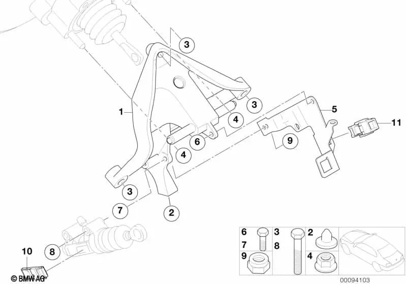 Módulo Interruptor del Embrague para BMW Serie 1 E81, E82, E87, E88, F20, F21, F40, F52, Serie 2 F22, F23, F44, F45, F46, F87, G87, Serie 3 E46, E90, E91, E92, E93, F30, F31, F34, F35, F80, G20, G21, G80, Serie 4 F32, F33, F36, F82, F83, G82, Serie 5 E39,