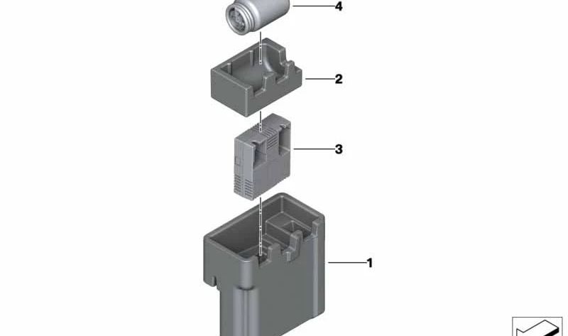 Soporte para Botella de Sellador de Neumáticos para BMW F15, F85, F16, F86 (OEM 71106859844). Original BMW