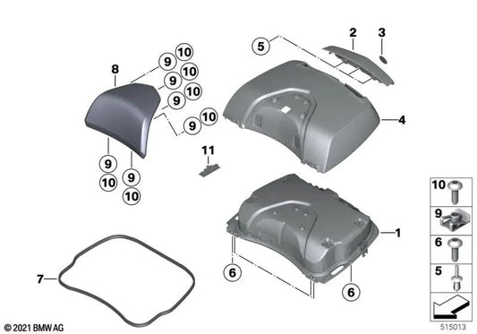 Erweiterungsclip für BMW F33, F83, I15, F39, K48, K52, R52 (OEM 51718226190). Original BMW.