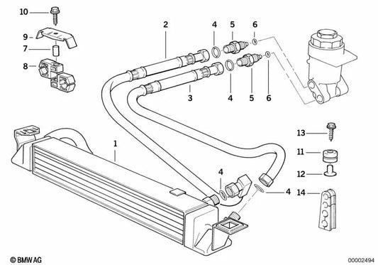 Einschraubstutzen para BMW 8 E31 Series (OEM 17211723261). BMW original.