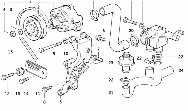 Válvula antirretorno para BMW Serie 5 E34 (OEM 11721312840). Original BMW