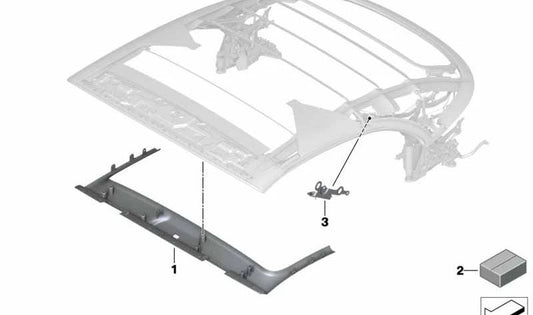 Juego de fijación de cubiertas para BMW F91, G14 (OEM 54349448956). Original BMW