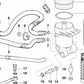 Soporte de fijación OEM 11421702697 para BMW E34, E39, E32, E38, E31, E53, E52. Original BMW.