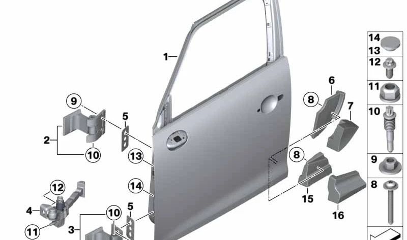 Tornillo de lente con arandela de sellado para BMW i I01, I01N, X3 E83, E83N MINI R60, R61 (OEM 07149144470). Original BMW