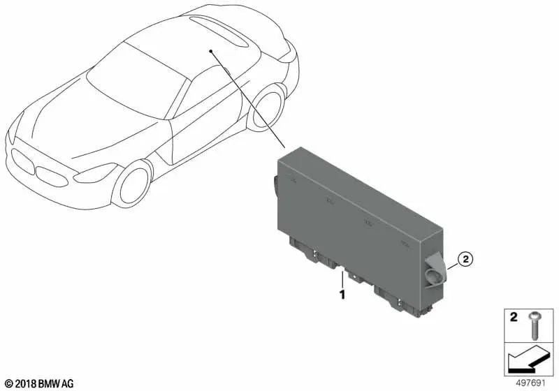 Módulo de techo convertible para BMW Z4 G29 (OEM 61355A81917). Original BMW