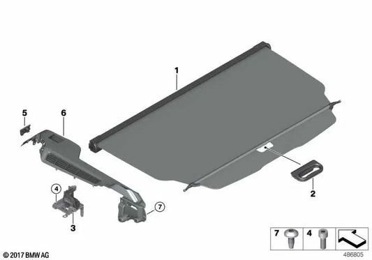 Verkleidung Brüstung derecho para BMW Serie 5 G31, G31N (OEM 51477437740). Original BMW