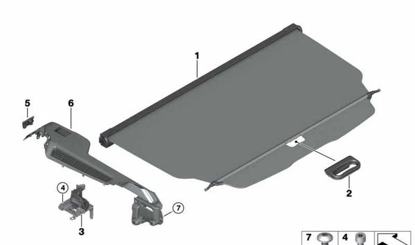 Soporte derecho para BMW G31, G31N (OEM 51477387502). Original BMW