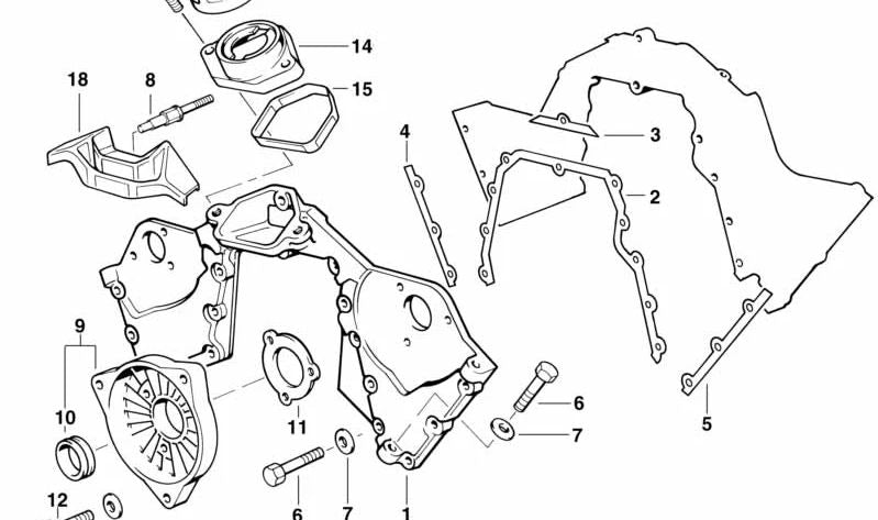 Junta de tapa de balancines OEM 11141725780 para BMW E32, E38, E31. Original BMW