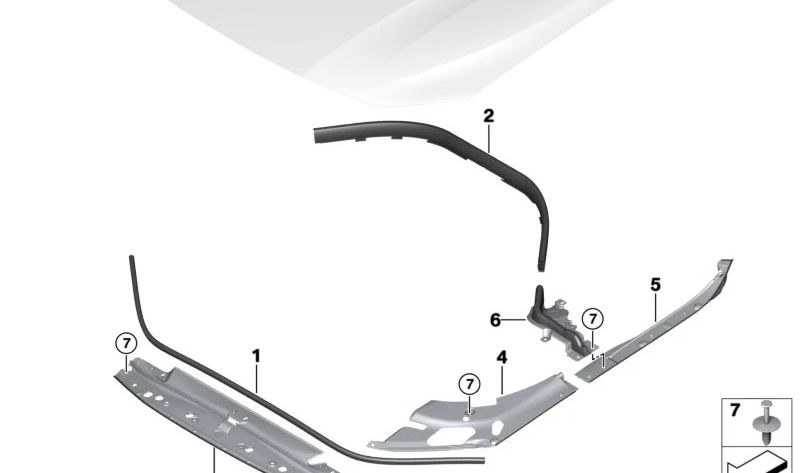 Cubierta de la parte delantera derecha para BMW Serie 4 G22, G23, G26 (OEM 51769883648). Original BMW.