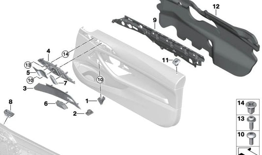 Soporte funcional izquierdo para BMW Serie 4 G22, G23, G82, G83 (OEM 51417944185). Original BMW