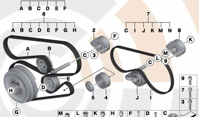 Copertura di protezione OEM 11287802206 per BMW E60, E61, E63, E64. BMW originale.