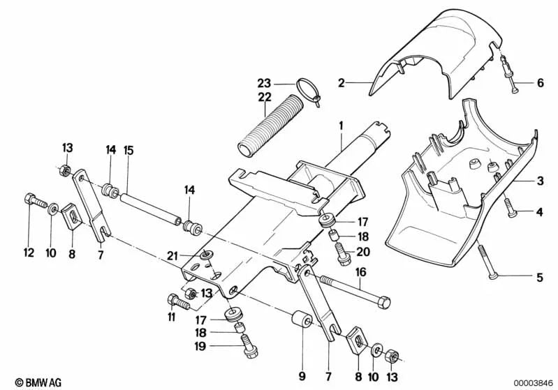 Upper trim for BMW 5 Series E34, 7 Series E32 (OEM 32311158287). Original BMW.