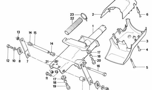 Cutting screw for BMW E28, E34, E24, E32 (OEM 32311158356). Original BMW