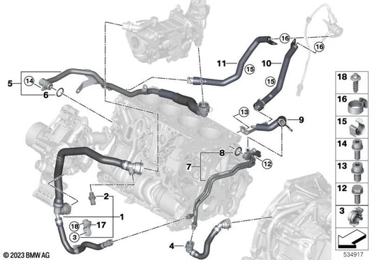 ISA-Schraube für BMW E81, E82, E87, E87N, E88, F70, Serie 2 U06, Serie 3 E90, E91, E92, E93, X1 E84, U11, X2 U10 (OEM 07129904489). Original BMW