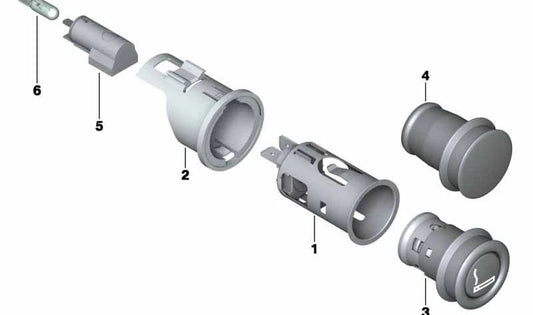 Bulb holder for BMW E60, E61, X3 E83N, MINI R50, R52, R53, R55, R56, R57, R58, R59, R60, R61 (OEM 61345B36E68). Original BMW