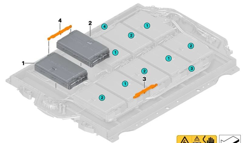 Módulo de celda batería de alto voltaje para BMW i I20 (OEM 61278847476). Original BMW