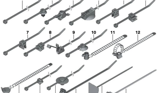 Brid for BMW Cables 1 E81 Series, E82, E87, E88, F20, F21, F52, série 2 G42, G87, U06, série 3 E46, E90, E91, E92, E93, F30, F31, F34, F35, G20, G21, G28, G80, série 4 F32, G22, G23, G26E, G82, G83, série 5 E60, E61, F07, F10, F11, F18, F90, G30, G3, G3