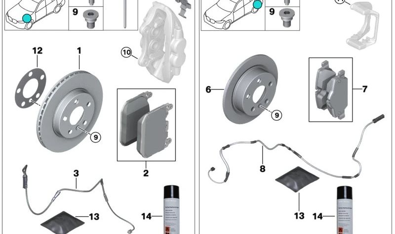 Disco de freno ventilado derecho para BMW X5 G05, G18N, X6 G06, X7 G07 (OEM 34206898494). Original BMW