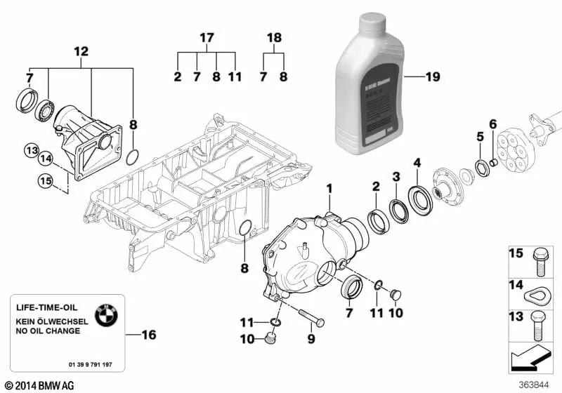 Support for BMW 3 Series E46 (OEM 31537500852). Genuine BMW.