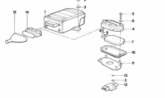 Plaque de support BMW E21, E30, E12, E28, E24, E23 (OEM 12141279702). BMW d'origine.