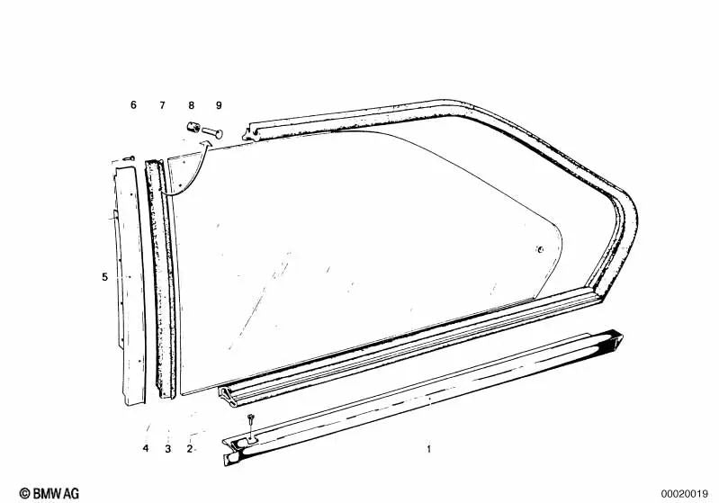 Zierblende izquierda para BMW (OEM 51361803165). Original BMW