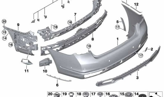 Protettore dello schermo OEM 51127381365 per BMW G11, G12. BMW originale.