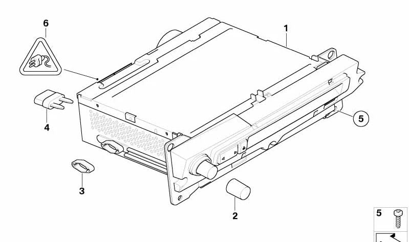 Botón para BMW E60, E61, E63, E64 (OEM 65129119574). Original BMW