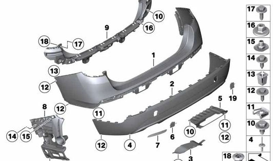 Cubierta inferior para BMW E84 (OEM 51647307791). Original BMW