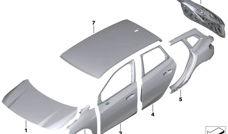 Cubierta de techo para BMW Serie 2 U06 (OEM 41009630390). Original BMW.