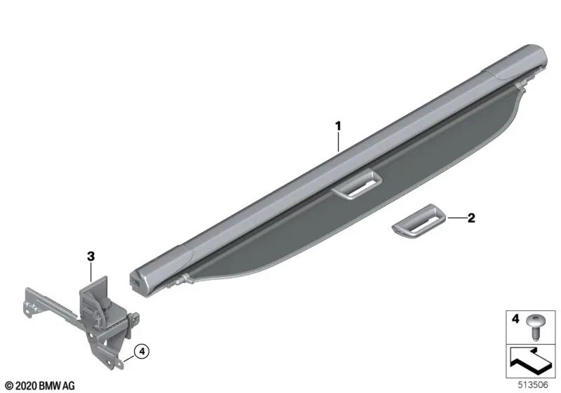 BMW G21 Luggage Compartment Roller Blind Cover, Original Accessory. Original BMW