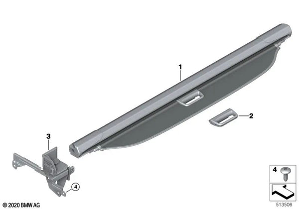 Cubierta persiana Enrollable para Compartimento de Equipaje BMW G21, Accesorio Original . Original BMW