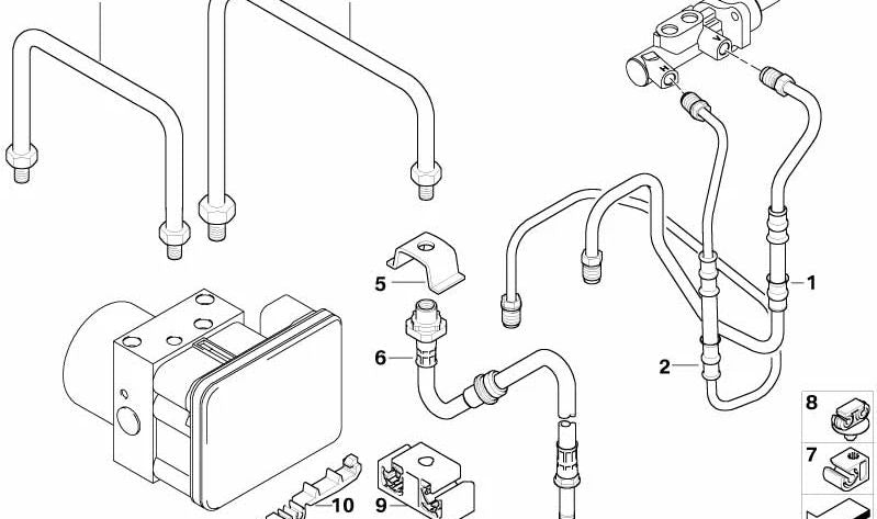 OEM -Bremsrohr 34326774370 für BMW Z4 E85, E86. Original BMW