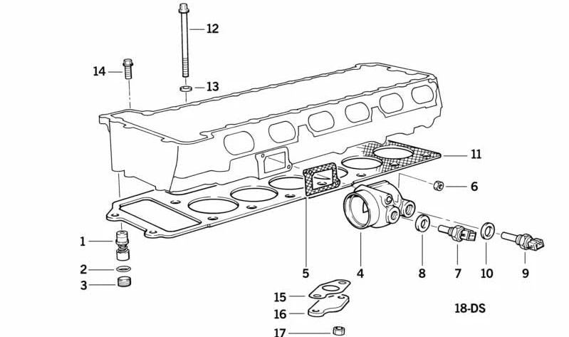 Valve de commande pour BMW E36 (OEM 11121318054). BMW d'origine