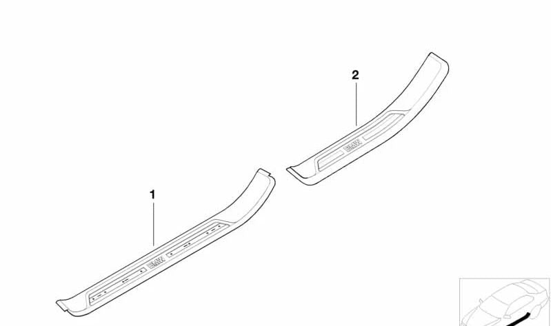 M Front left intake trim for BMW E39 (OEM 51472466363). Original BMW