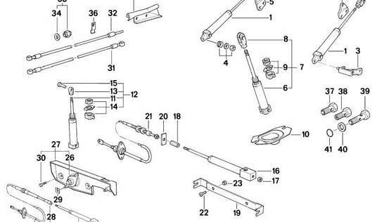 Placa base para BMW Serie 3 E30 (OEM 54342232230). Original BMW