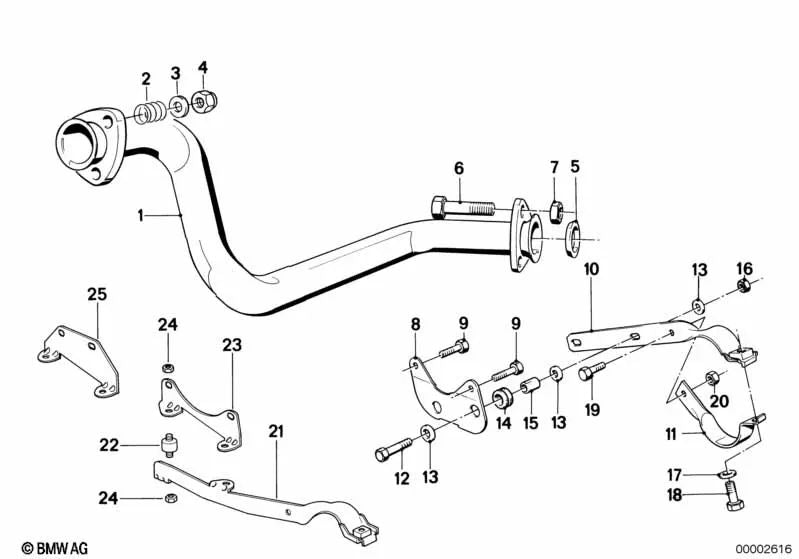 Bügel para BMW E28 (OEM 18211175696). Original BMW