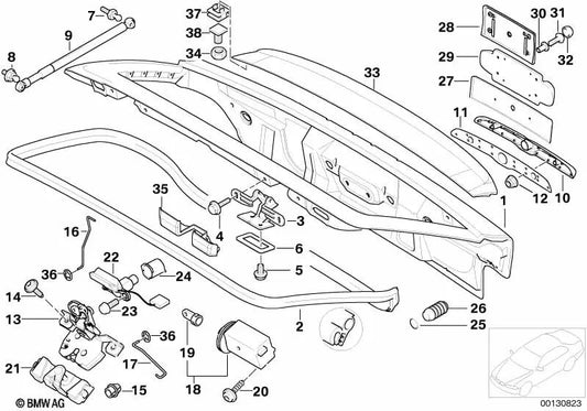 Zentralisierte Verriegelungsverbindungsleiste für BMW (OEM 51248400505). Original BMW.