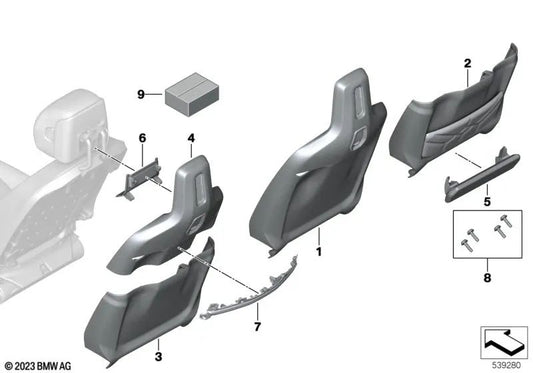 Sede di comfort inferiore della parete posteriore per BMW 7 G70 (OEM 52105A41D28). BMW originale