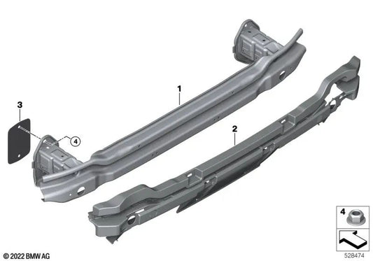 Rear bumper support for BMW G87 (OEM 51128085889). Original BMW.