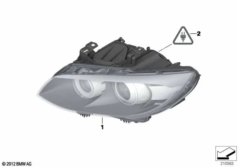 Faro AHL-Xenon derecho para BMW E92N, E93N (OEM 63117273216). Original BMW