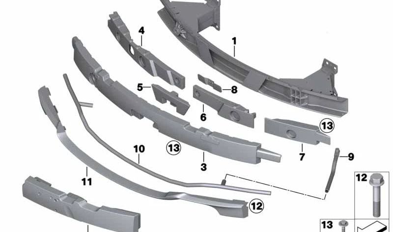 Parte de soporte pieza de relleno izquierda para BMW Serie 3 E92N, E93N (OEM 51118056404). Original BMW