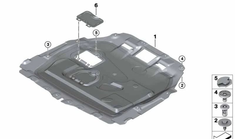 Clip giratorio para BMW F40, F44, F45, F46, F48, F49, F39 (OEM 51757412974). Original BMW.