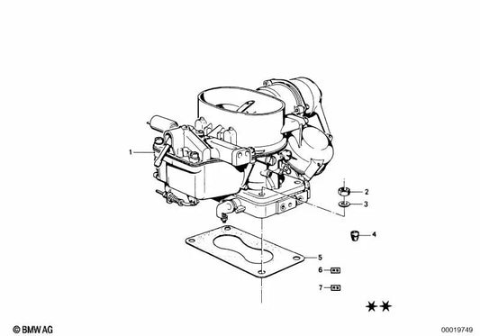 Non-asbestos gasket for BMW 3 Series E21, 5 Series E12 (OEM 13119065691). Genuine BMW