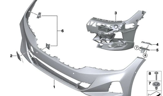 Soporte izquierdo para BMW Serie 3 G20N, G21N (OEM 51115A1BF61). Original BMW