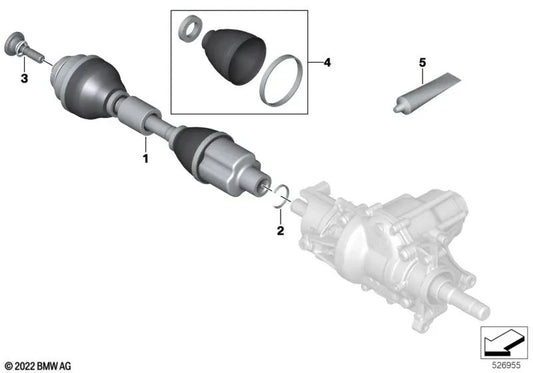 Anel de segurança para BMW 1 F40 Series, Série 2 F44, F45, F45N, F46, F46N, U06, X1 F48, F48N, F49, F49N, U11, U12, X2 F39 (OEM 27109807707). BMW original.