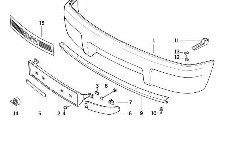 Base para BMW E31 Serie 8 (OEM 51112252017). Original BMW