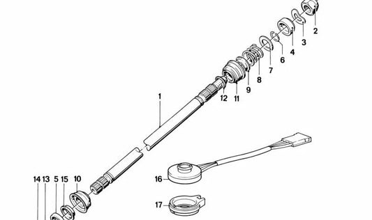 Columna de dirección superior para BMW Serie 3 E30 (OEM 32311155368). Original BMW