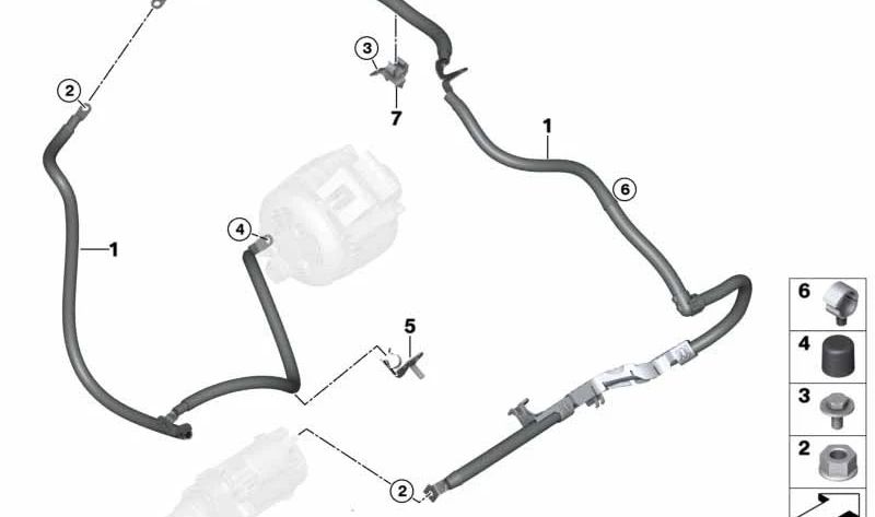 Cable Generador-Arrancador-Punto de Soporte B+ para BMW F25 (OEM 12427810863). Original BMW