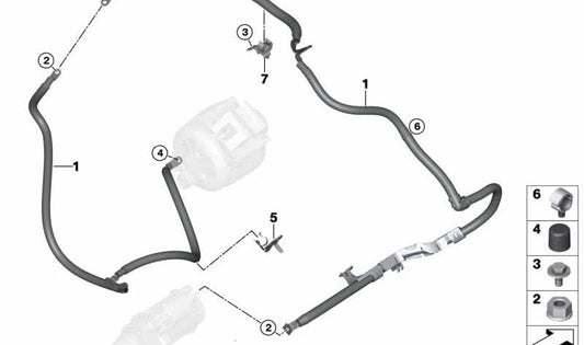 Cable Generador-Arrancador para BMW X5 F15, F85, X6 F16, F86 (OEM 12428641785). Original BMW