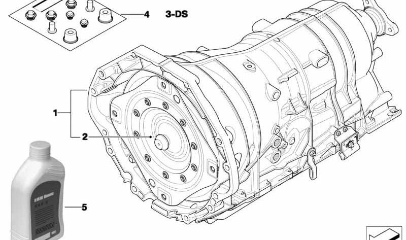 Convertidor de par (Torque Converter) OEM 24407557764 para BMW E60, E61, E63, E64, E65, E66. Original BMW.